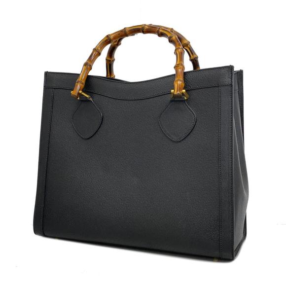 Gucci Handbags - GUCCI Tote Bag Bamboo 002 115 0260 Leather Black Women's